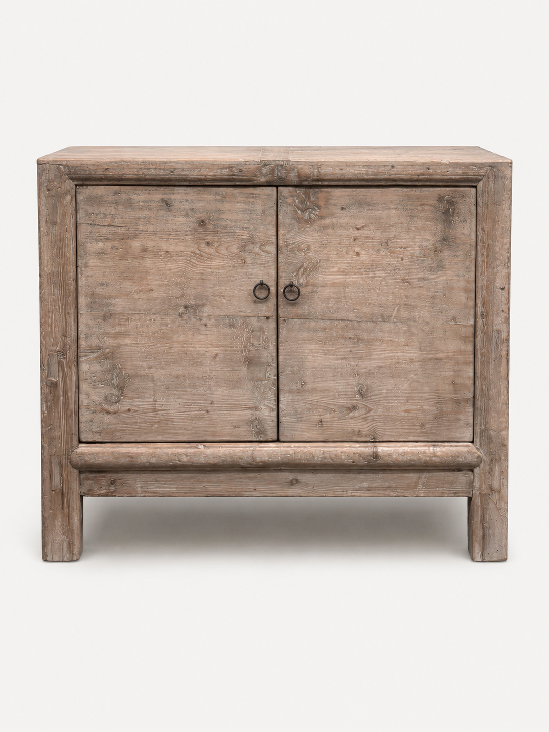 Restored Antique Elm 2 Door Cabinet
