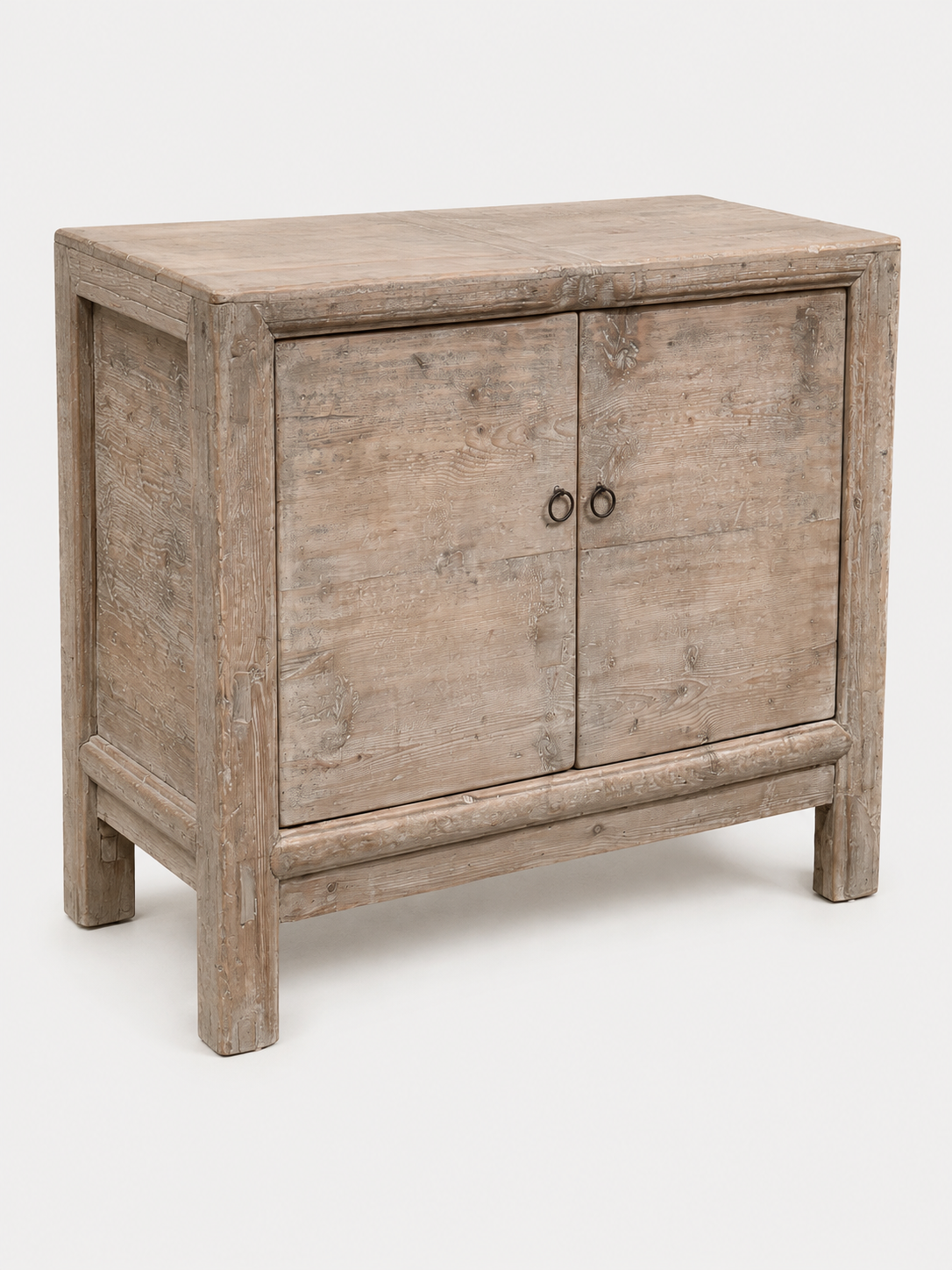 Restored Antique Elm 2 Door Cabinet
