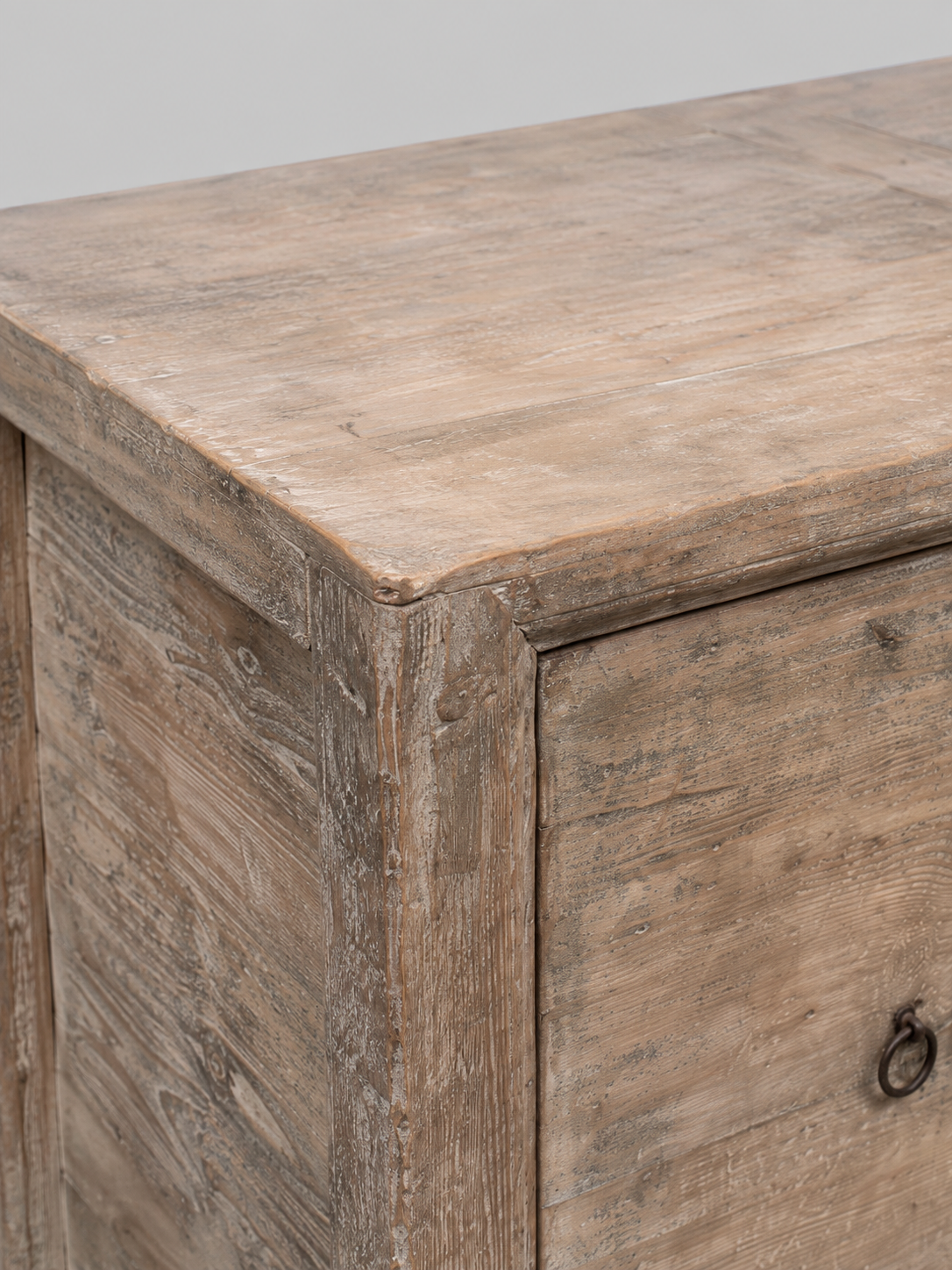 Restored Antique Elm 2 Door Cabinet