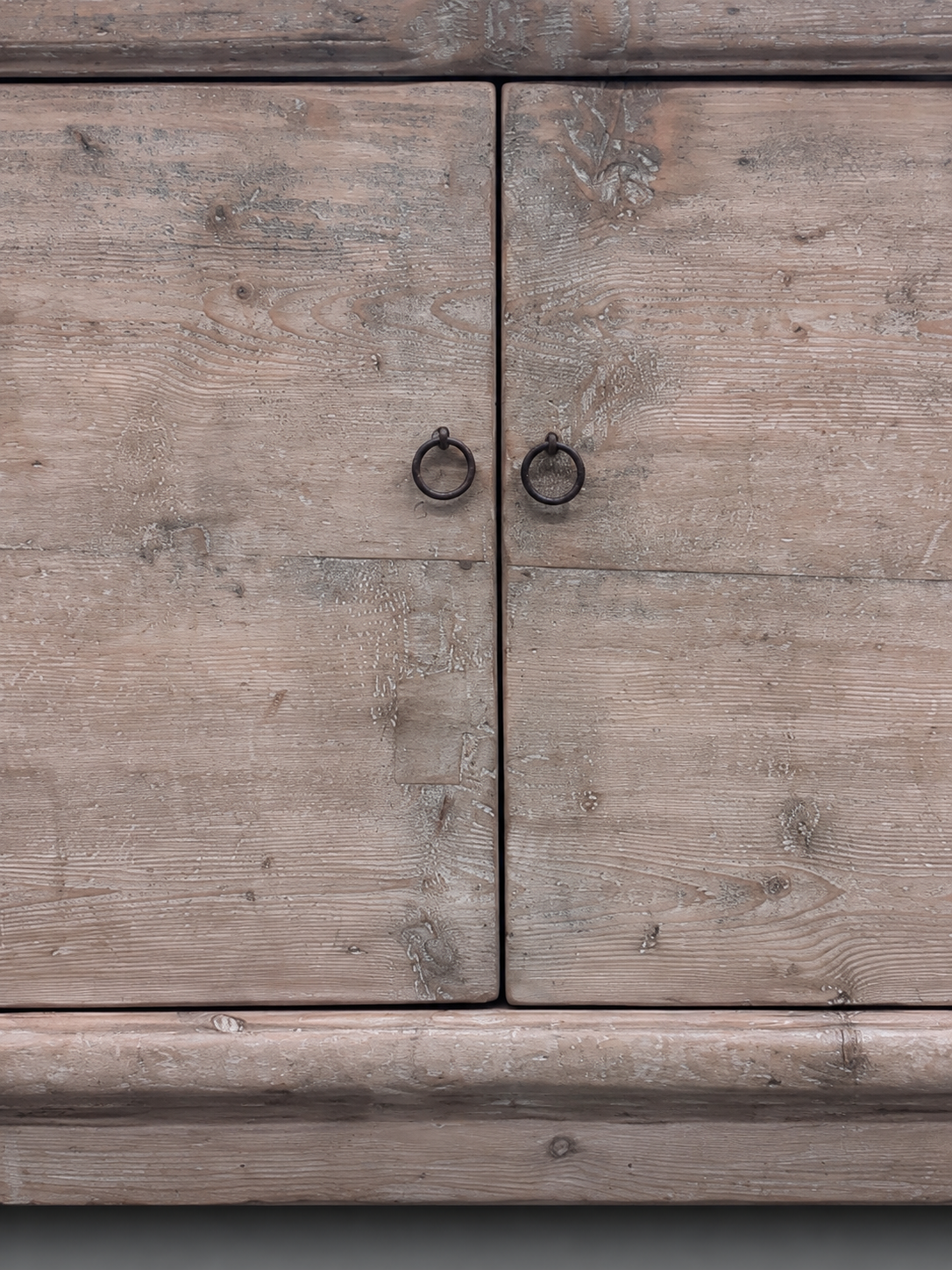 Restored Antique Elm 2 Door Cabinet