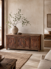 Vintage Indian Teak Sideboard