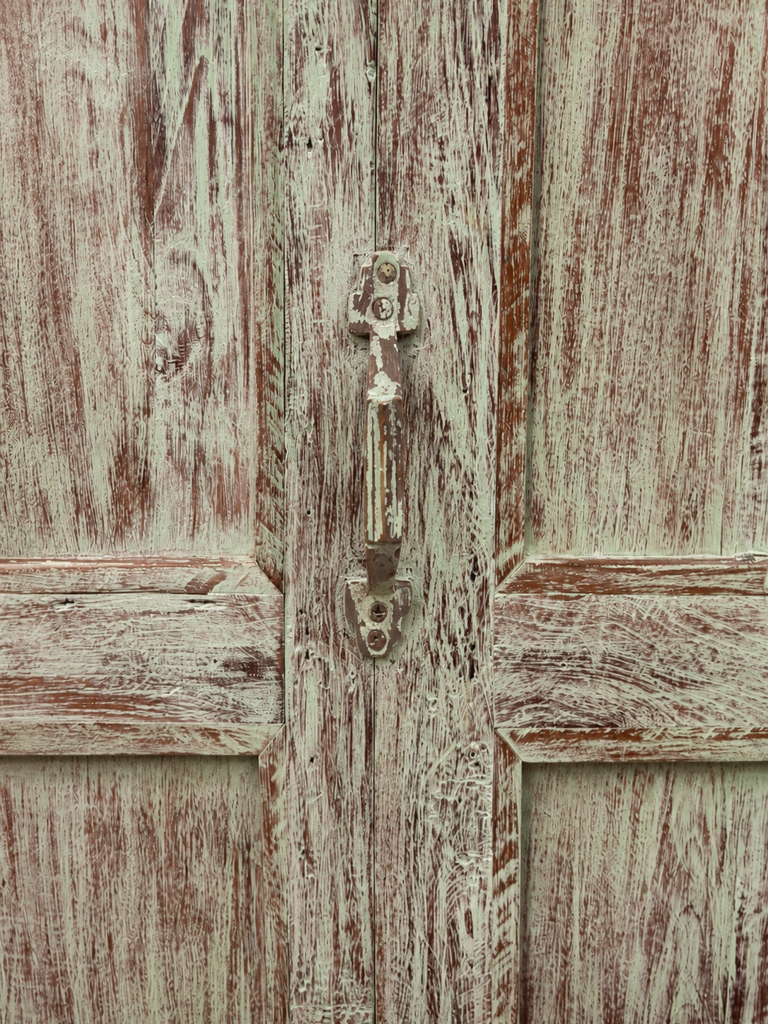 Vintage Pale Green Painted Cupboard