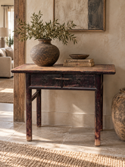 Antique Dark Wood Console