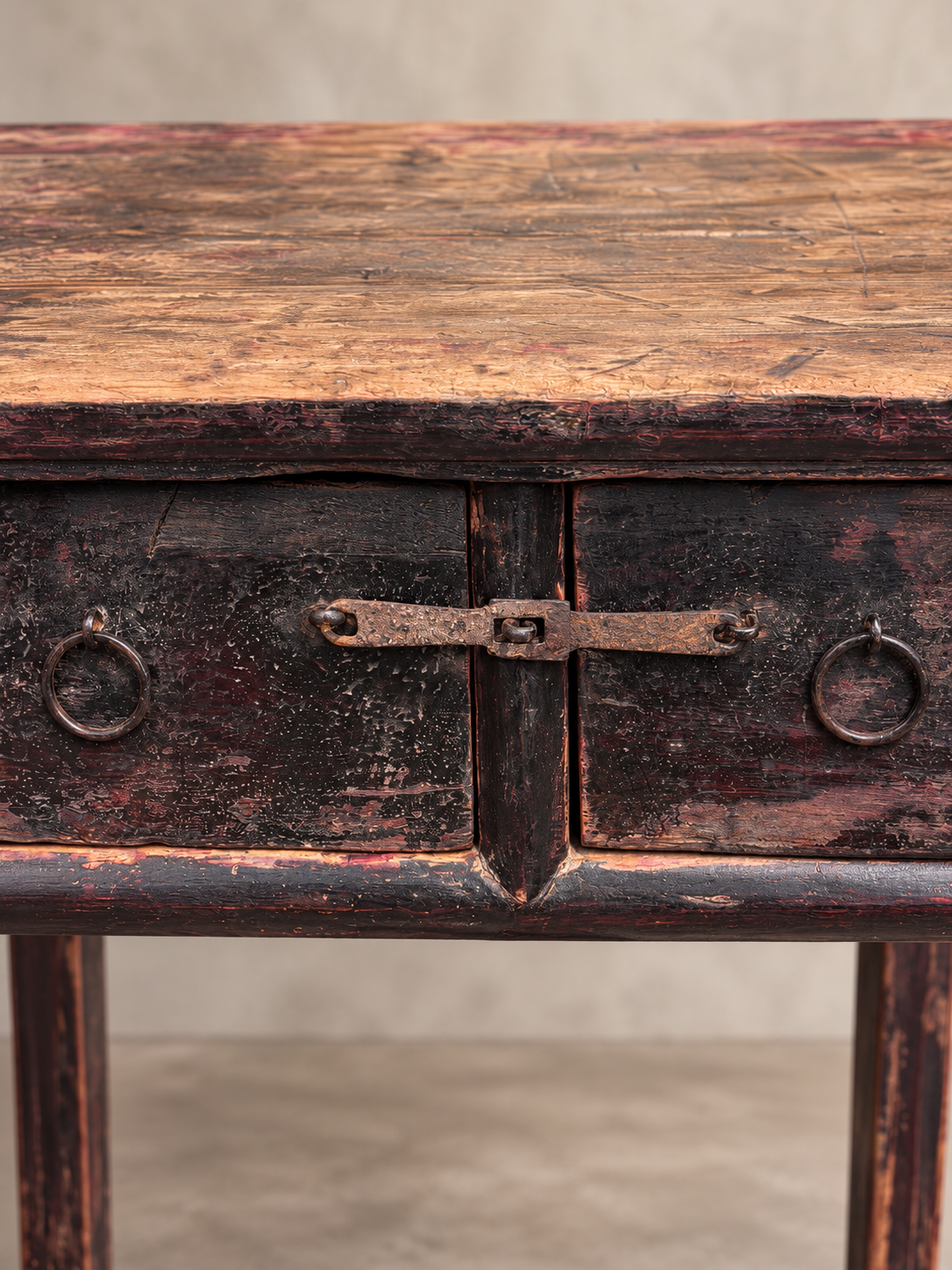 Antique Dark Wood Console