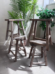 Rustic Elm Stool