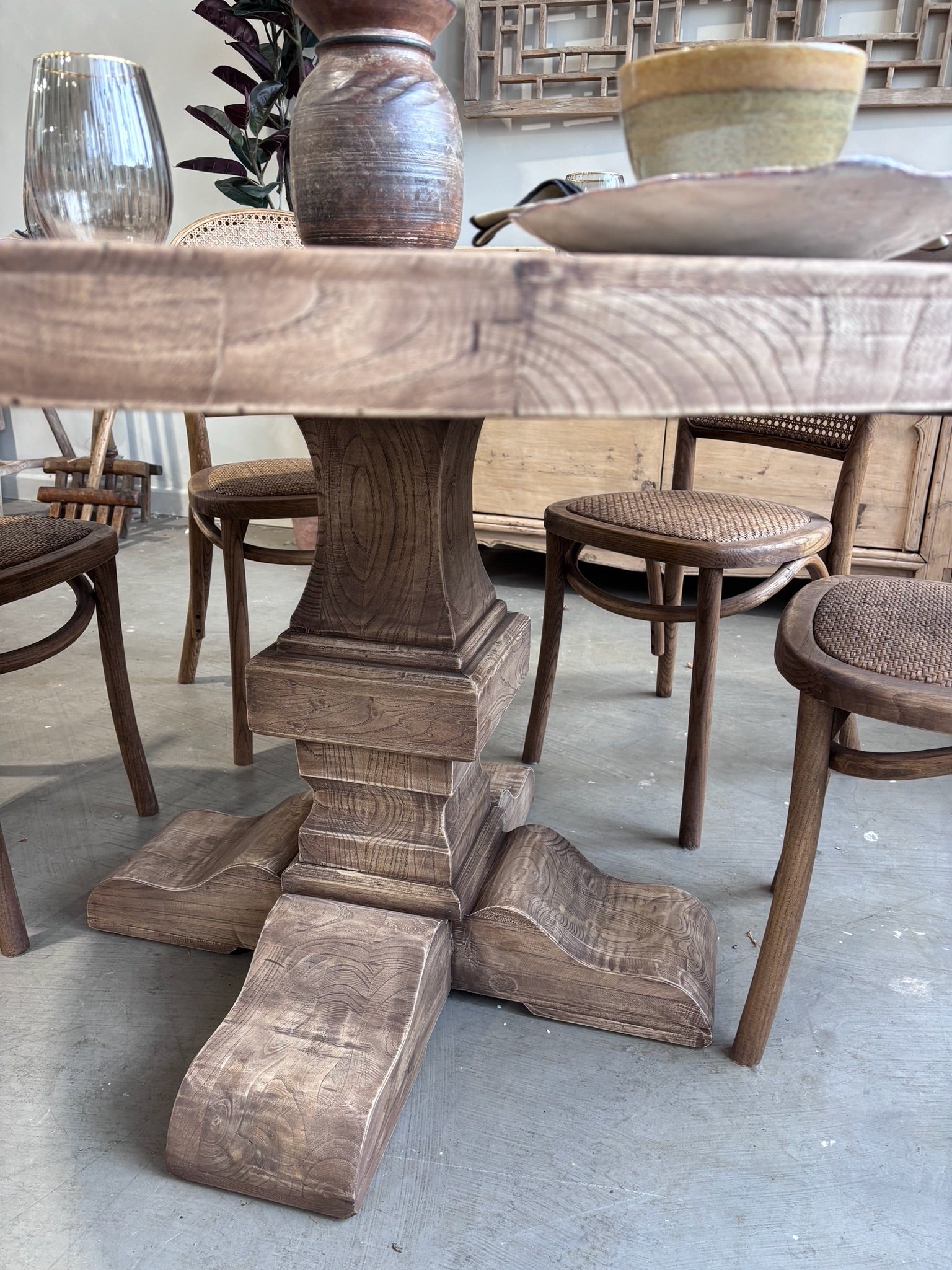 Reclaimed Oak Round Dining Table
