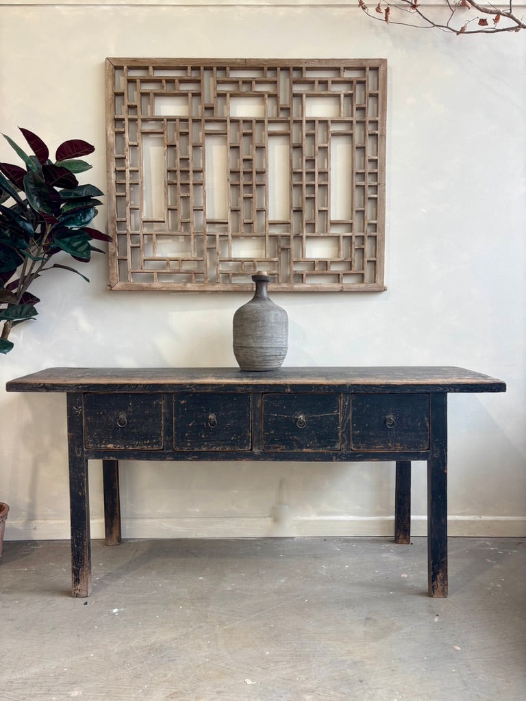 Antique 4 Drawer Console