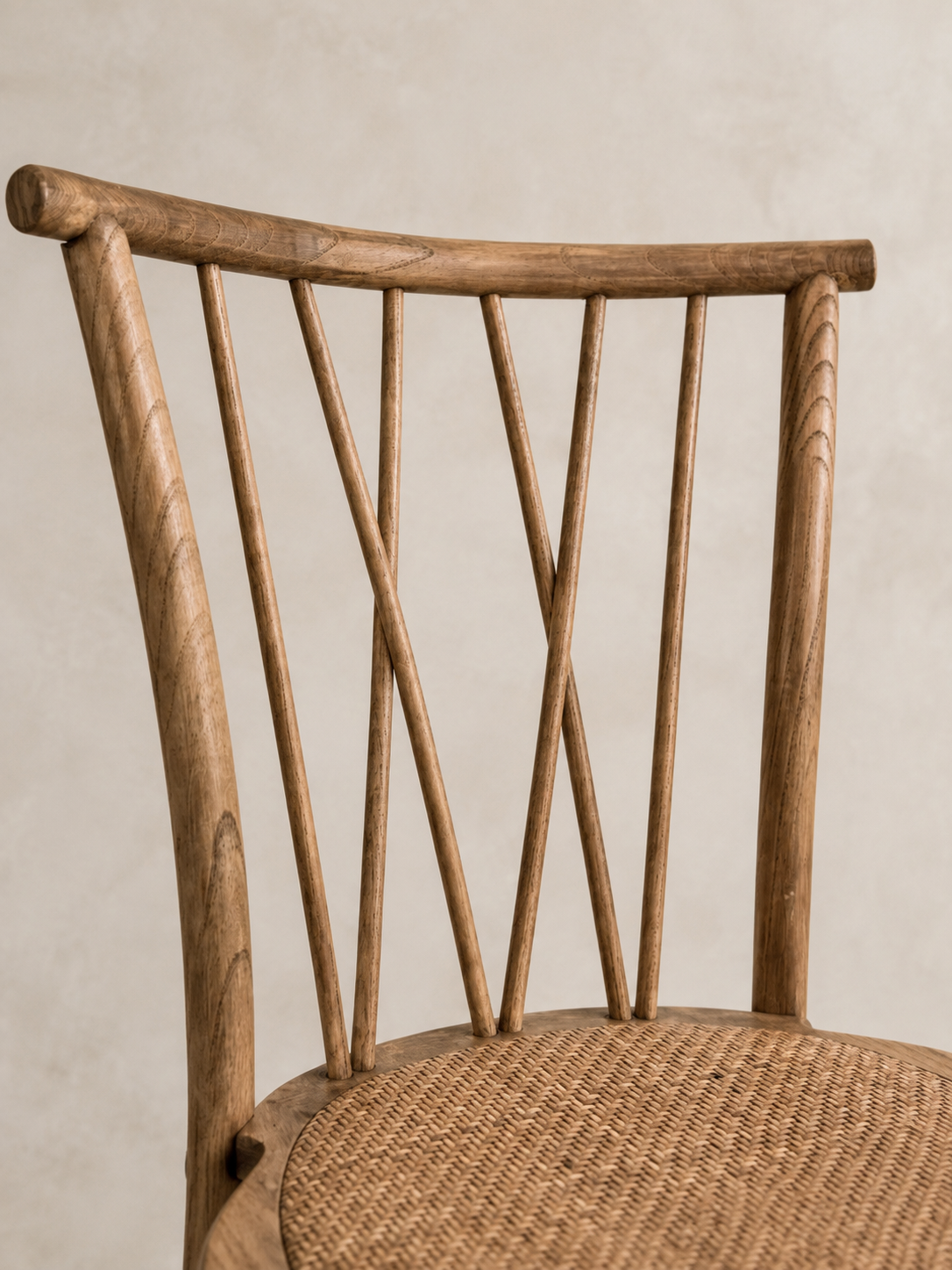 Oak Candlestick Bistro Dining Chair