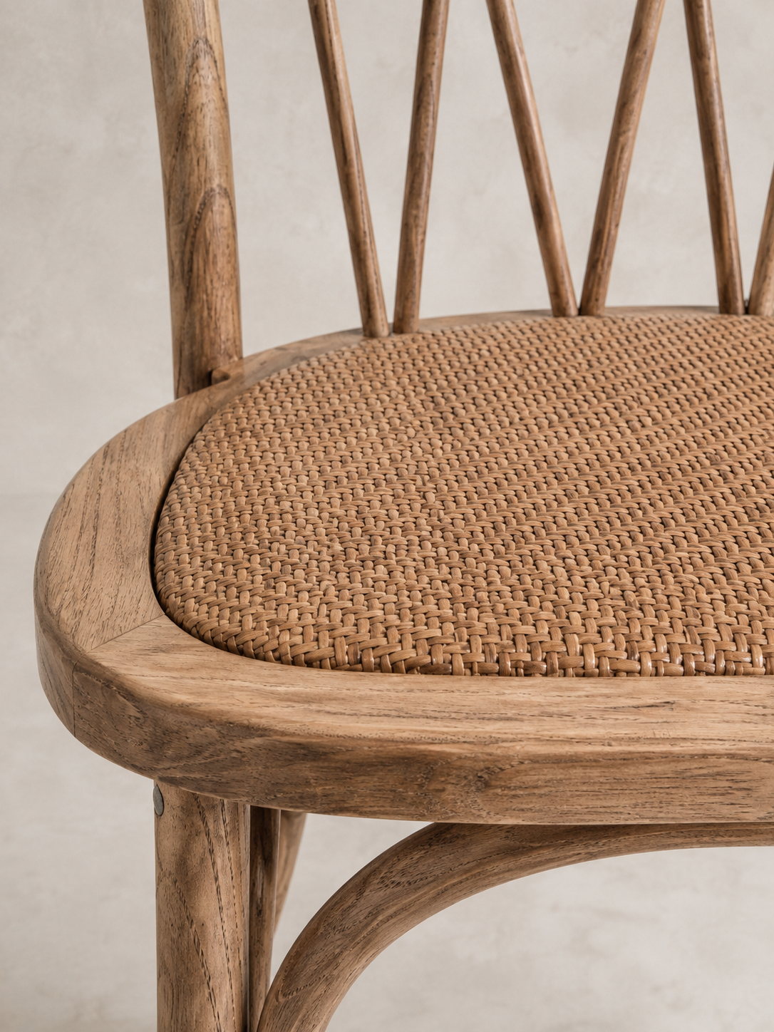 Oak Candlestick Bistro Dining Chair