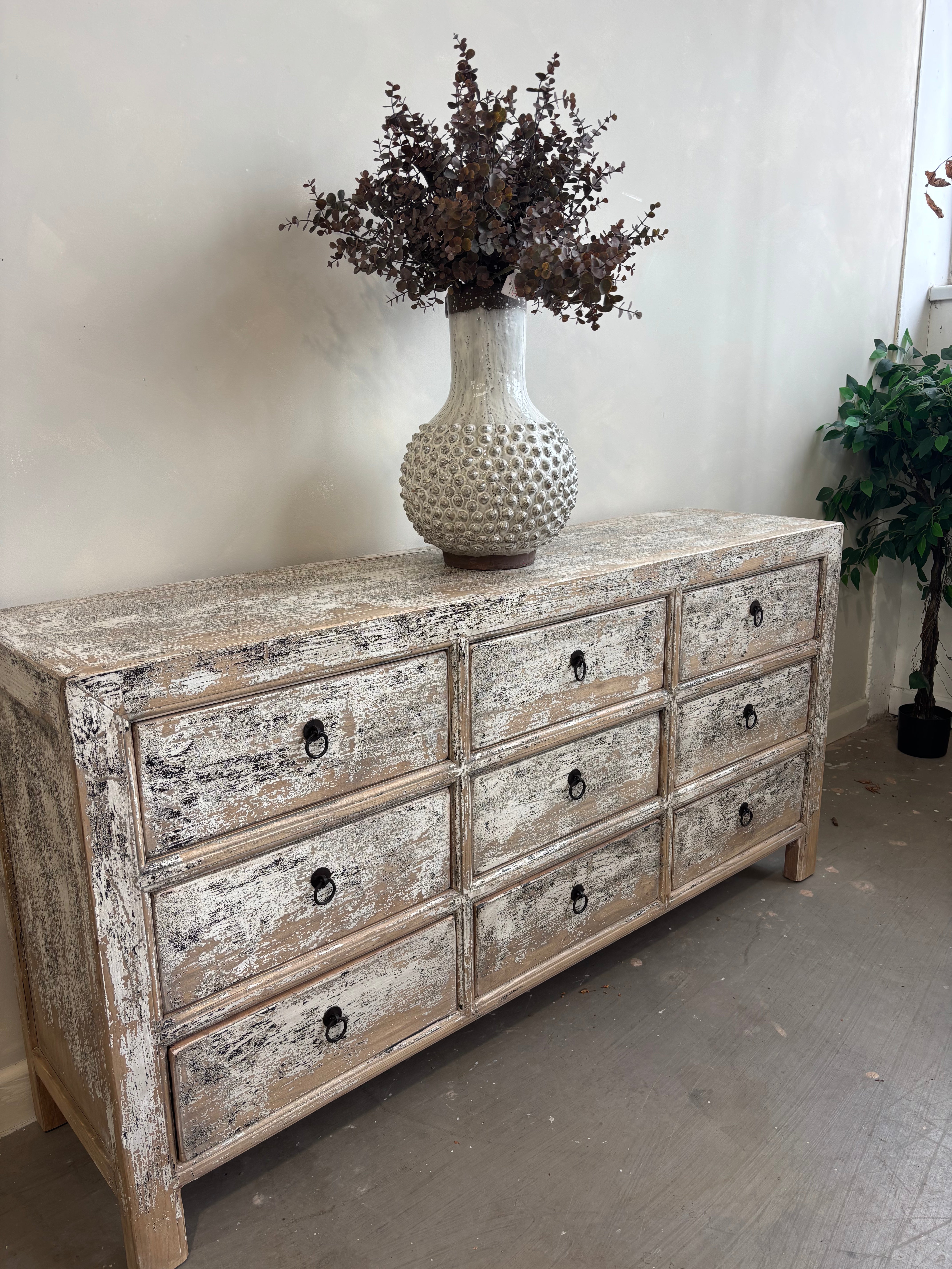 Reclaimed Nine Drawer Sideboard