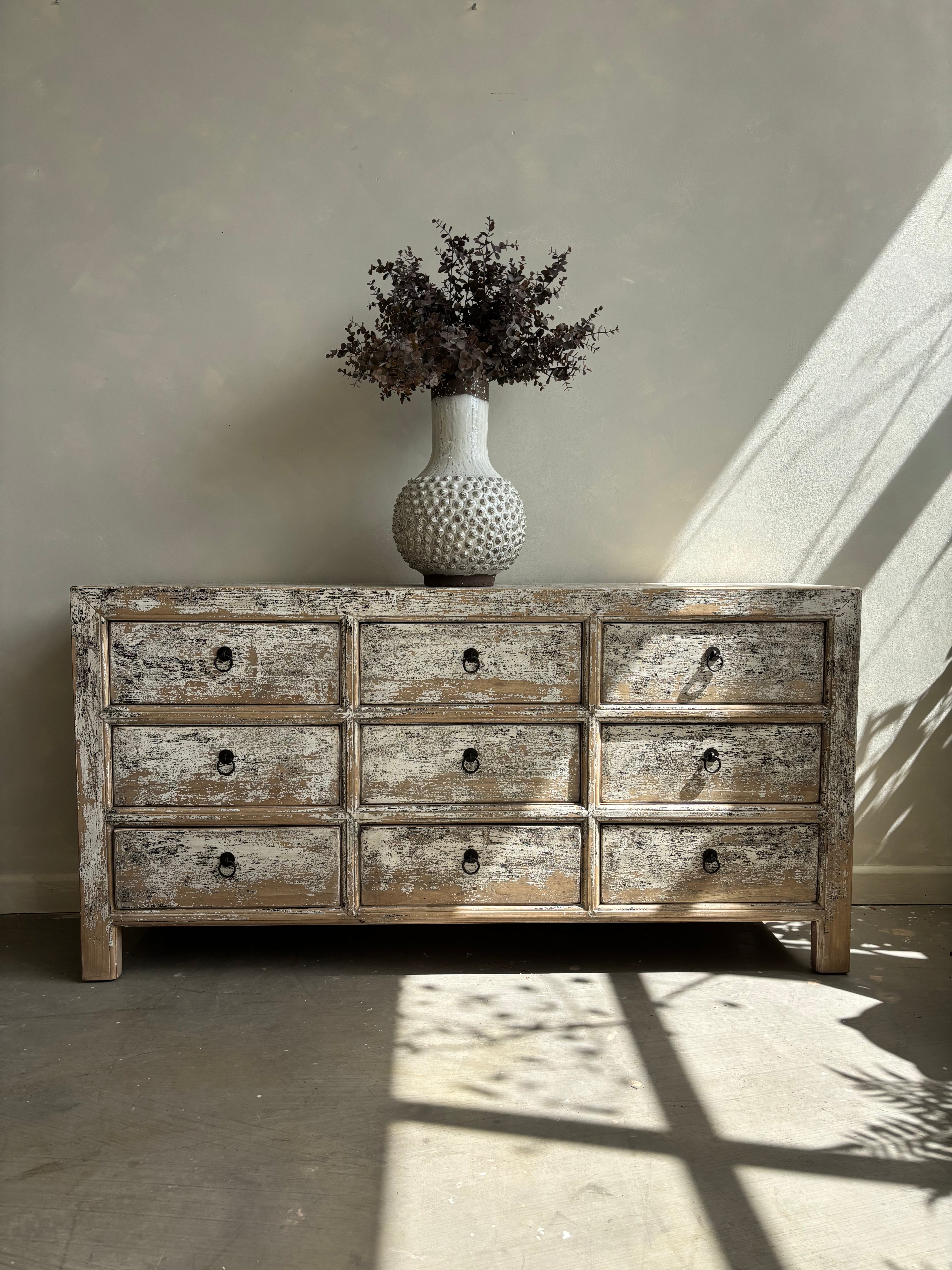 Reclaimed Nine Drawer Sideboard