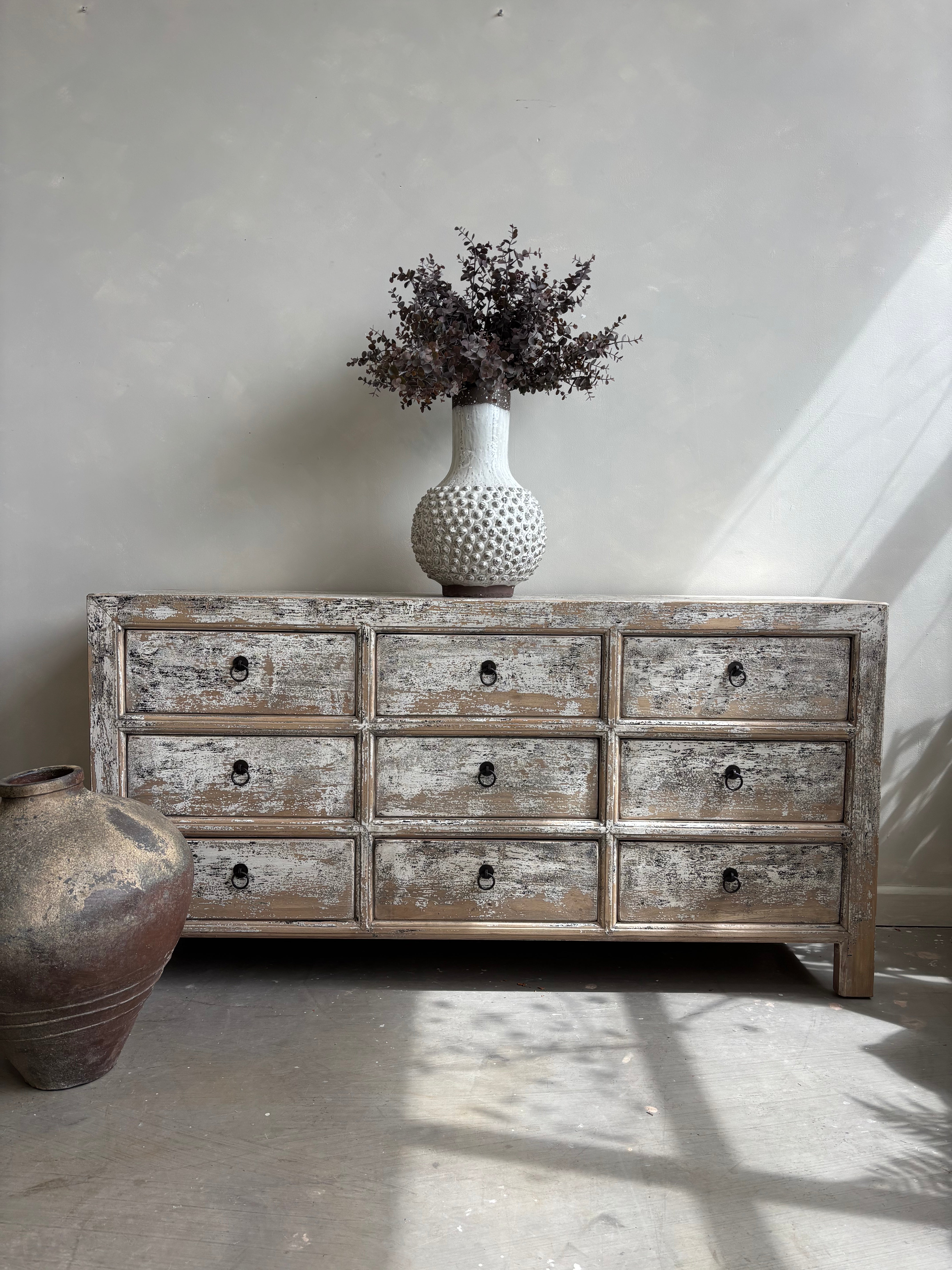 Reclaimed Nine Drawer Sideboard