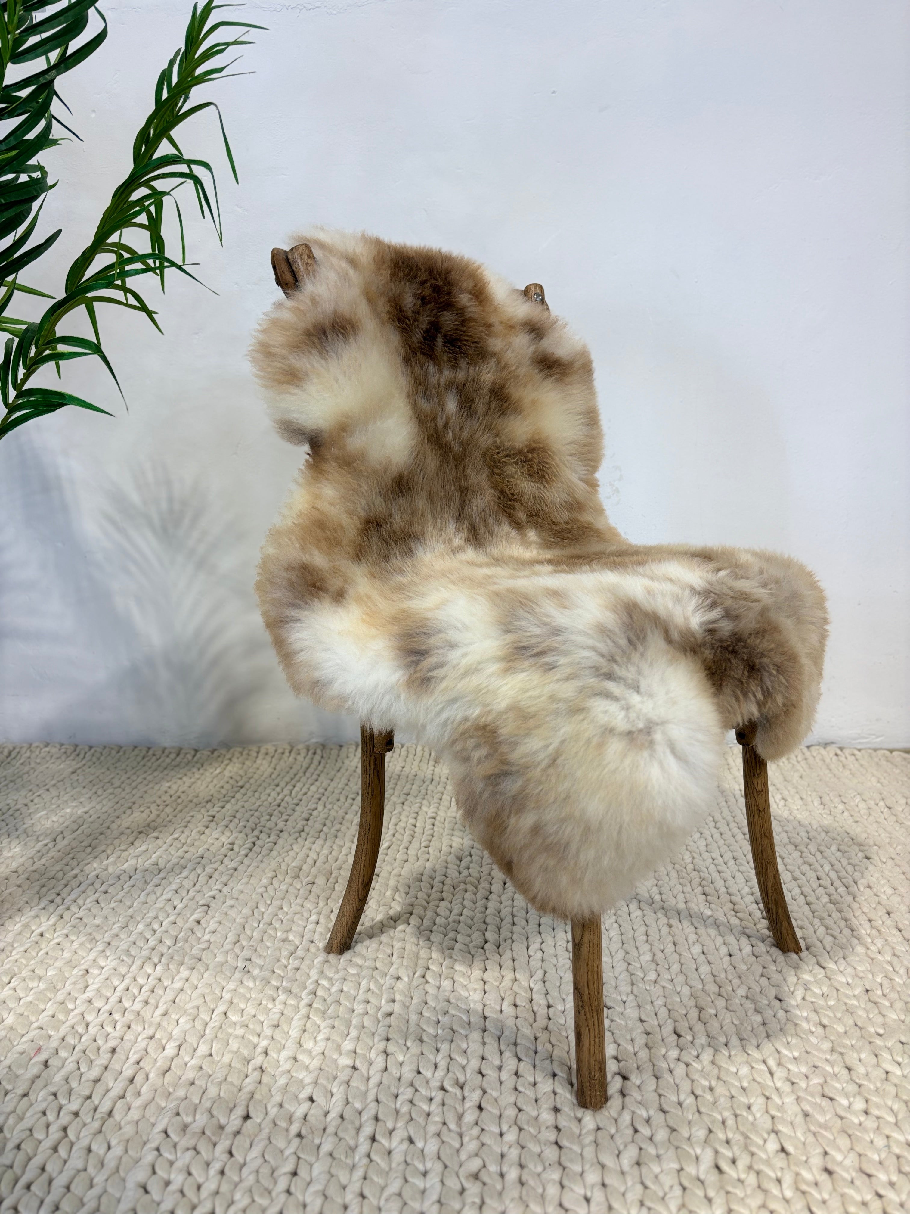 British Rare Breed Sheepskin - Honey cream with hints of brown