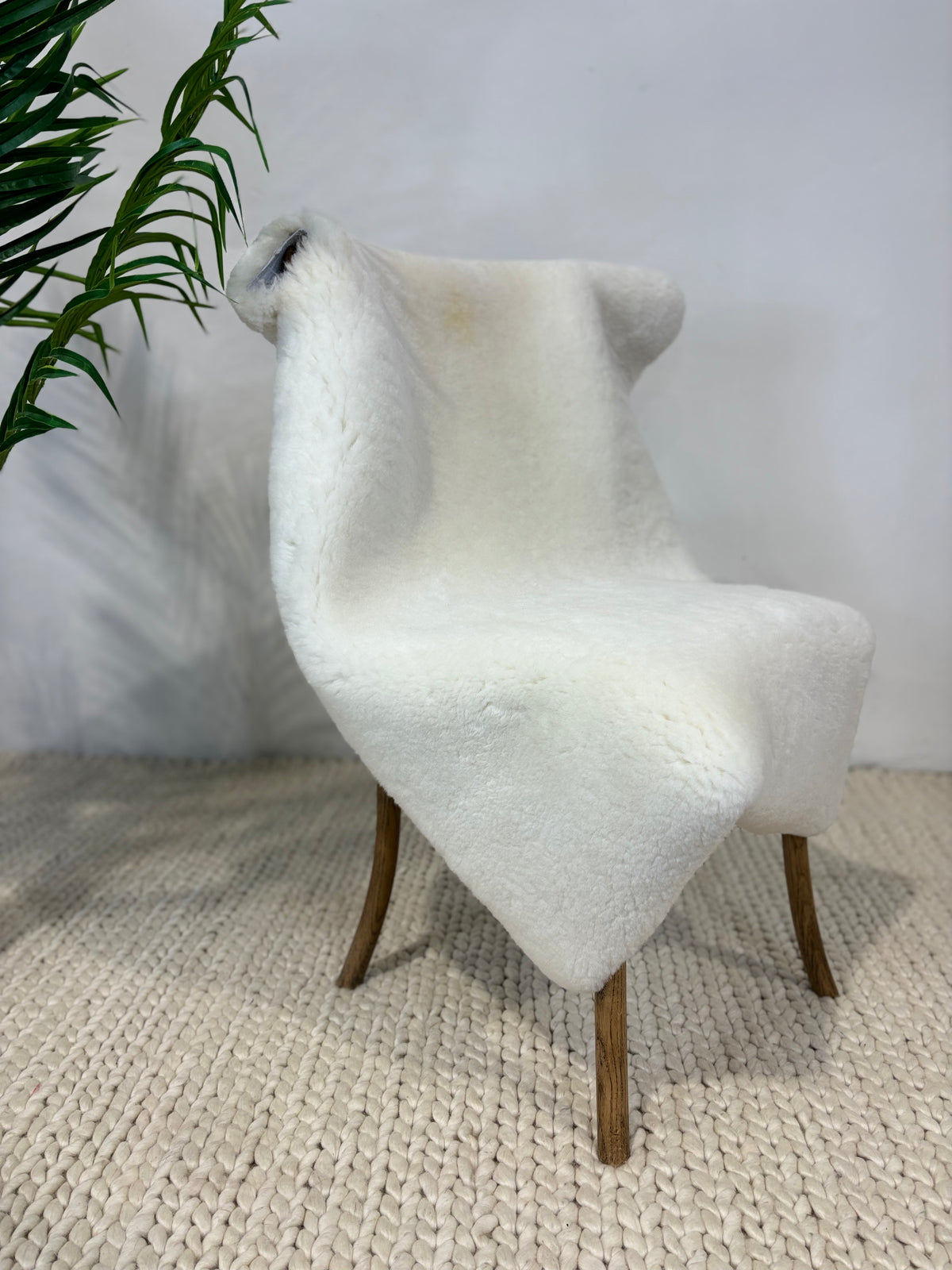 Suffolk Rambouillet Cross Natural White Sheepskin