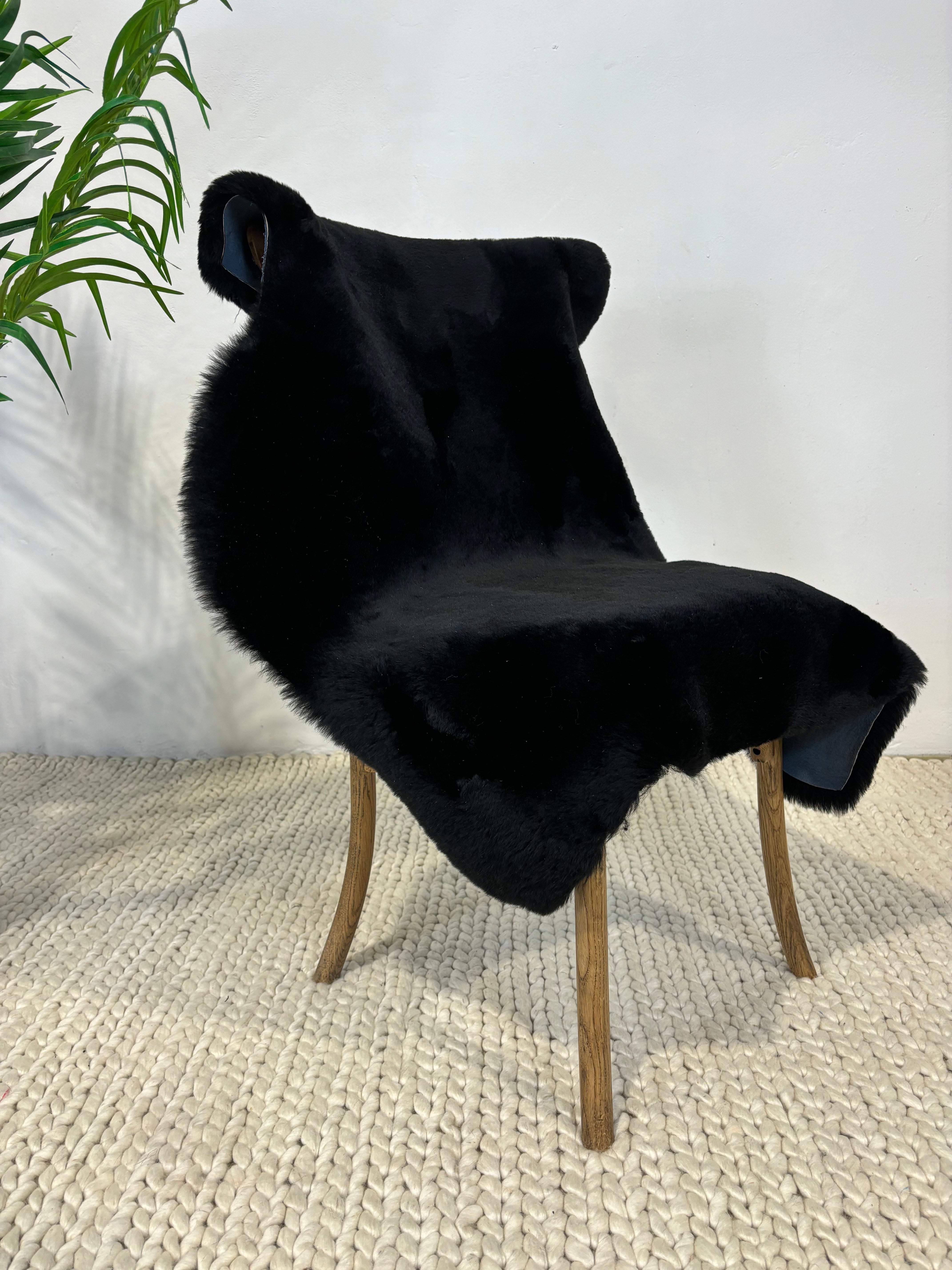 Suffolk Rambouillet Cross Black Sheepskin