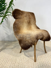 British Rare Breed Sheepskin Dark Brown to Light Brown