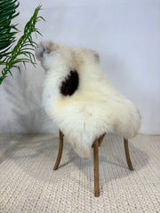 British Rare Breed Sheepskin, natural white with One Spot