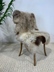 British Rare Breed Sheepskin Grey,  Brown and Cream colours