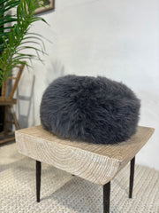 Slate Grey Sheepskin Pouffe