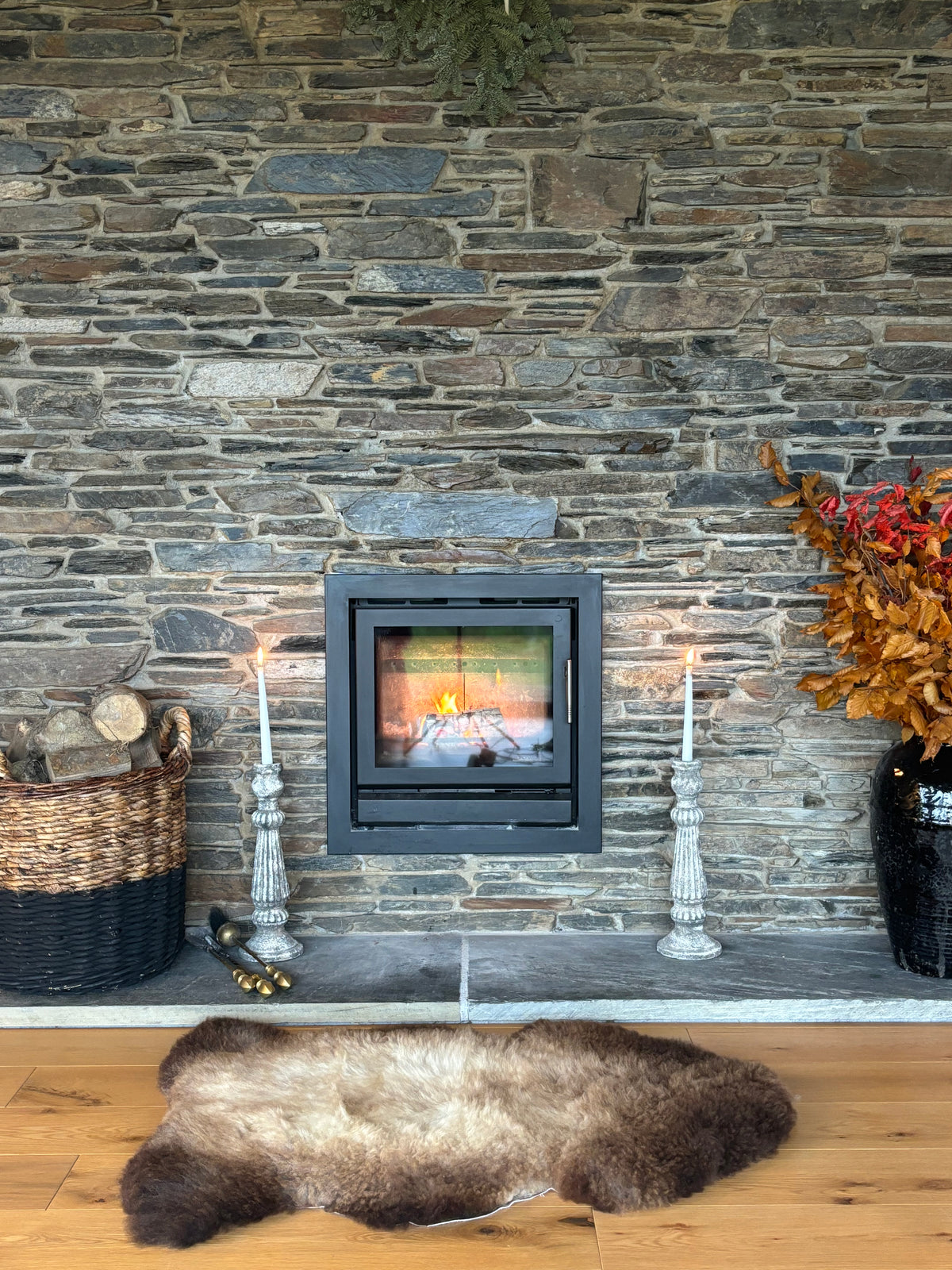 British Rare Breed Sheepskin Dark Brown to Light Brown