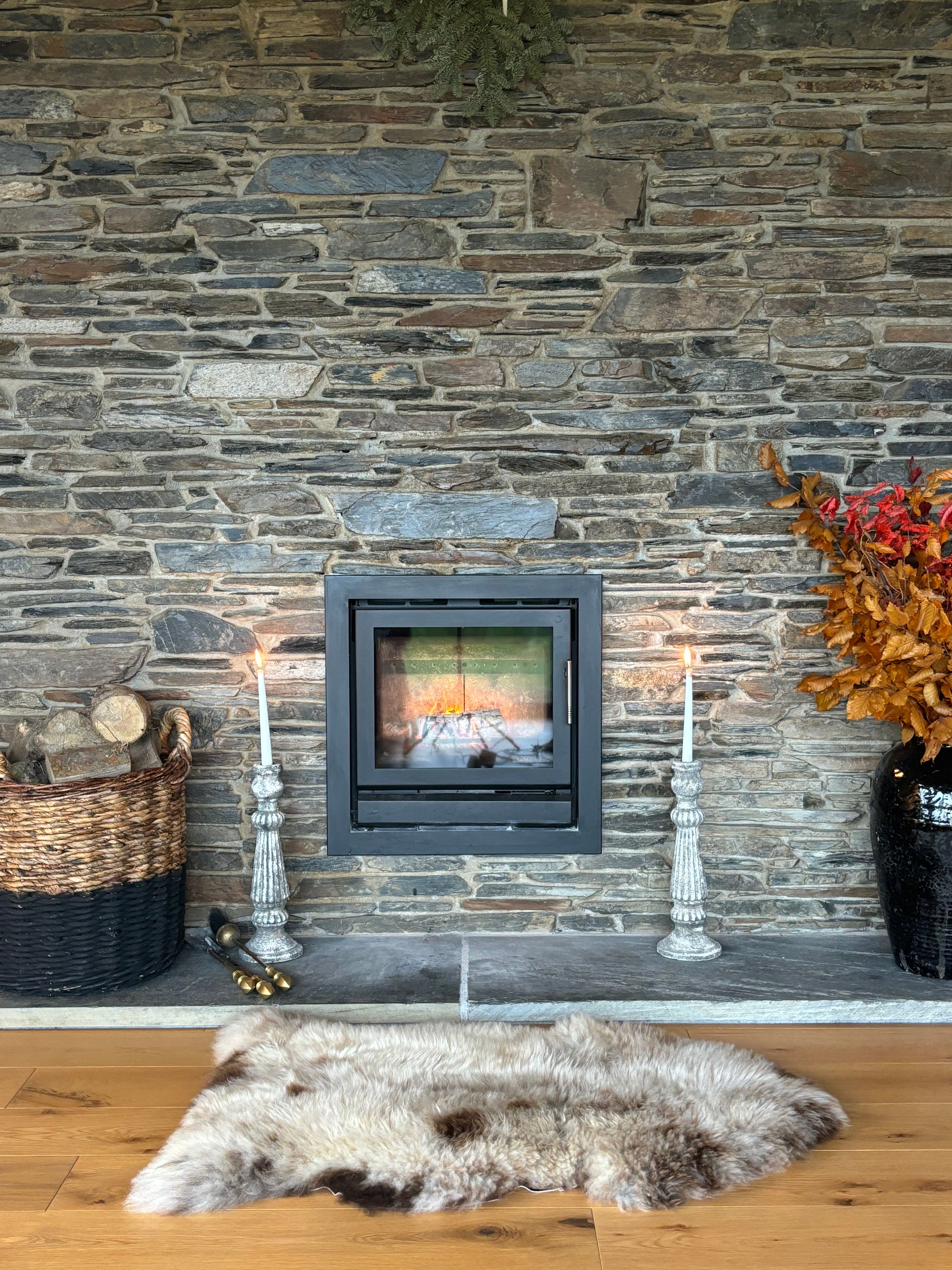 British Rare Breed Sheepskin Grey,  Brown and Cream colours