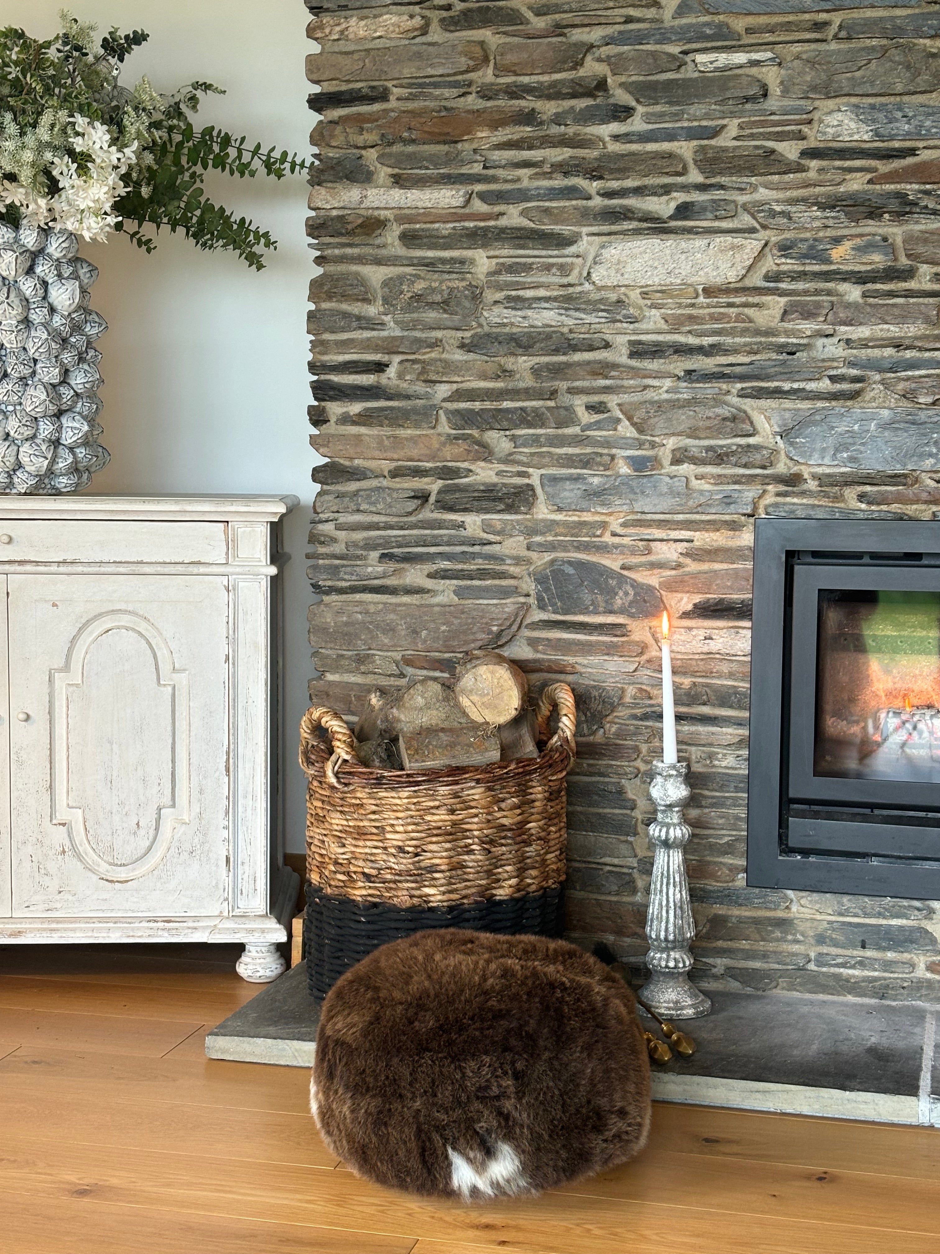 British Rare Breed Sheepskin Pouffe