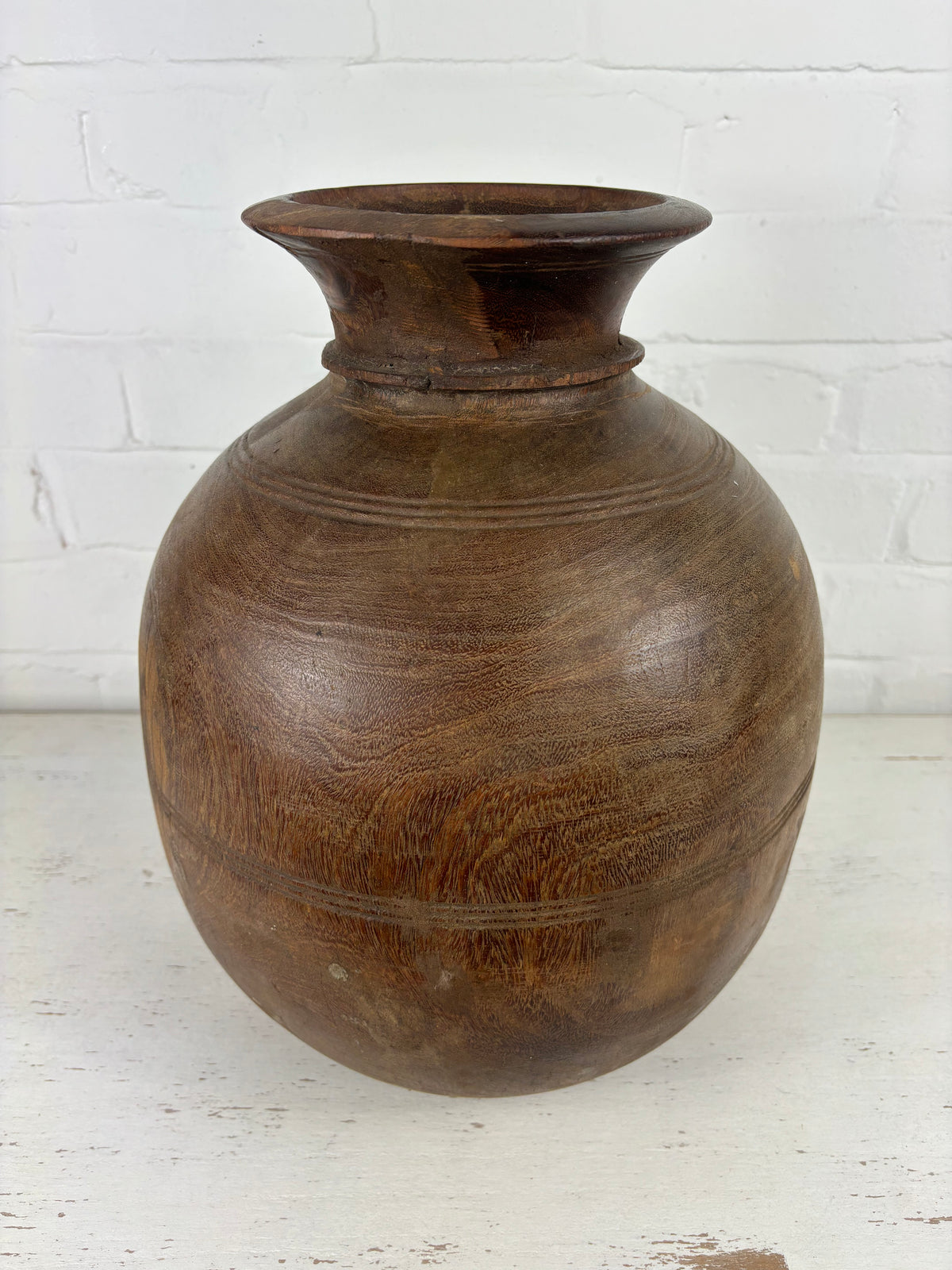 Vintage Indian Wood Pot