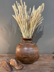 Vintage Indian Wood Pot