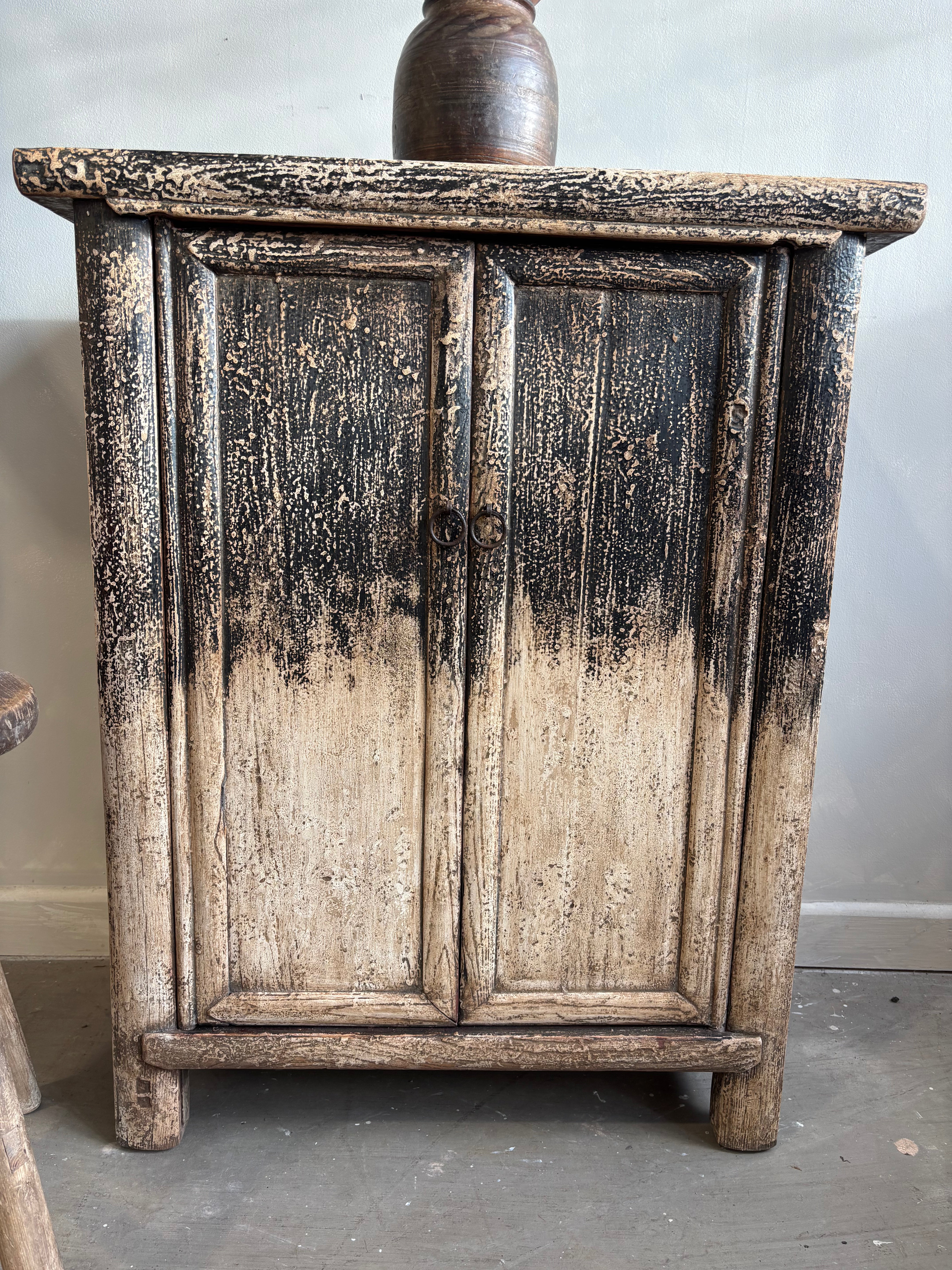 Distressed Finish Restored 2 Door Small Cupboard