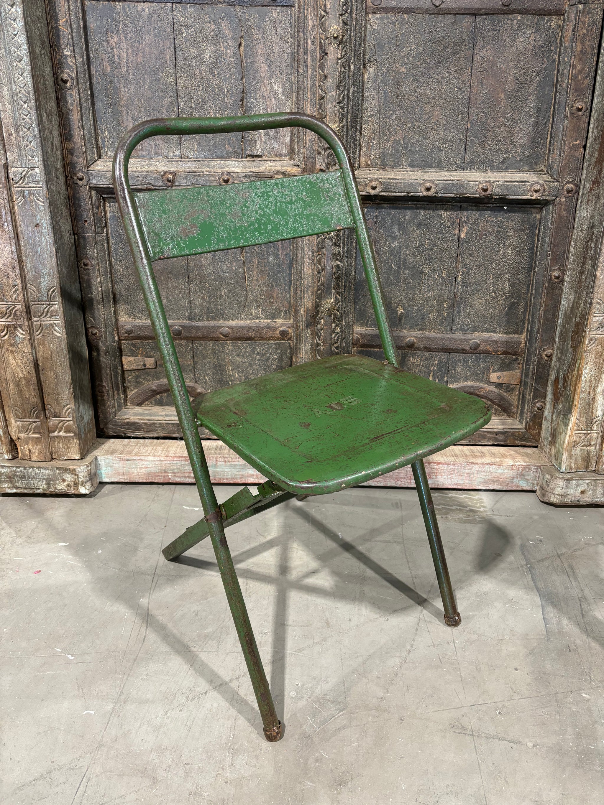 Reclaimed Metal Folding Chairs Society House