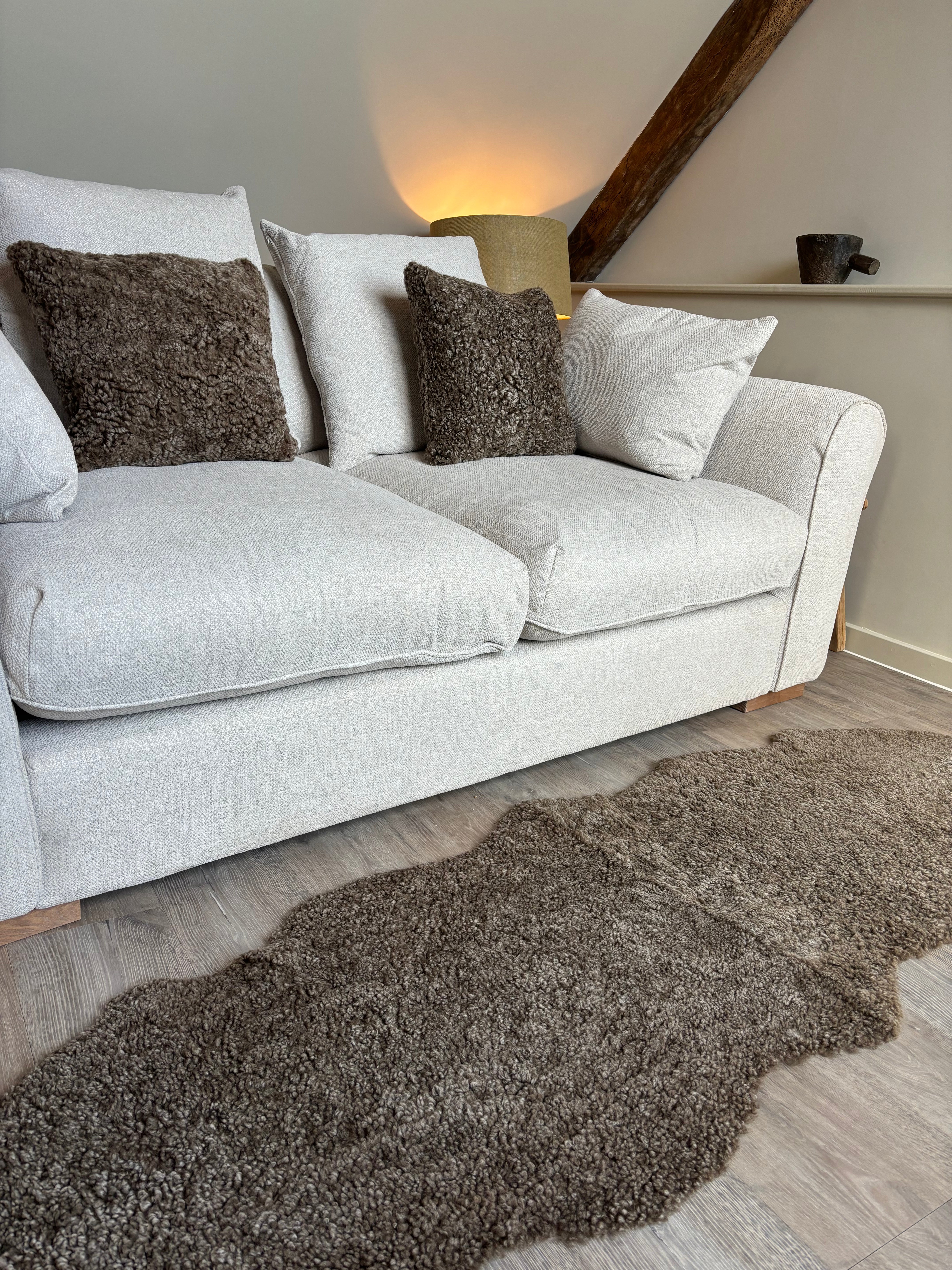 Chocolate Brown Double Bouclé Sheepskin