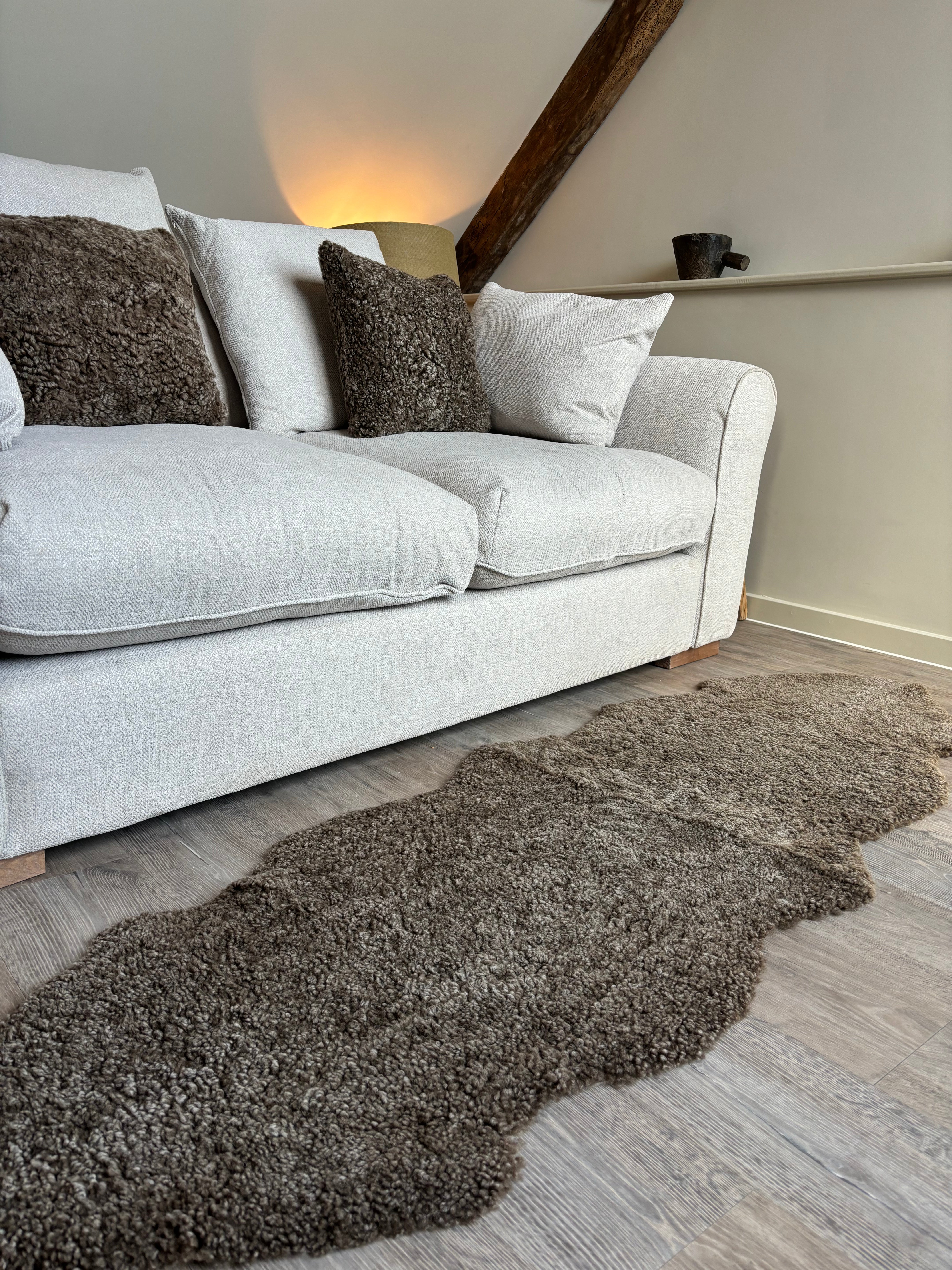 Chocolate Brown Double Bouclé Sheepskin