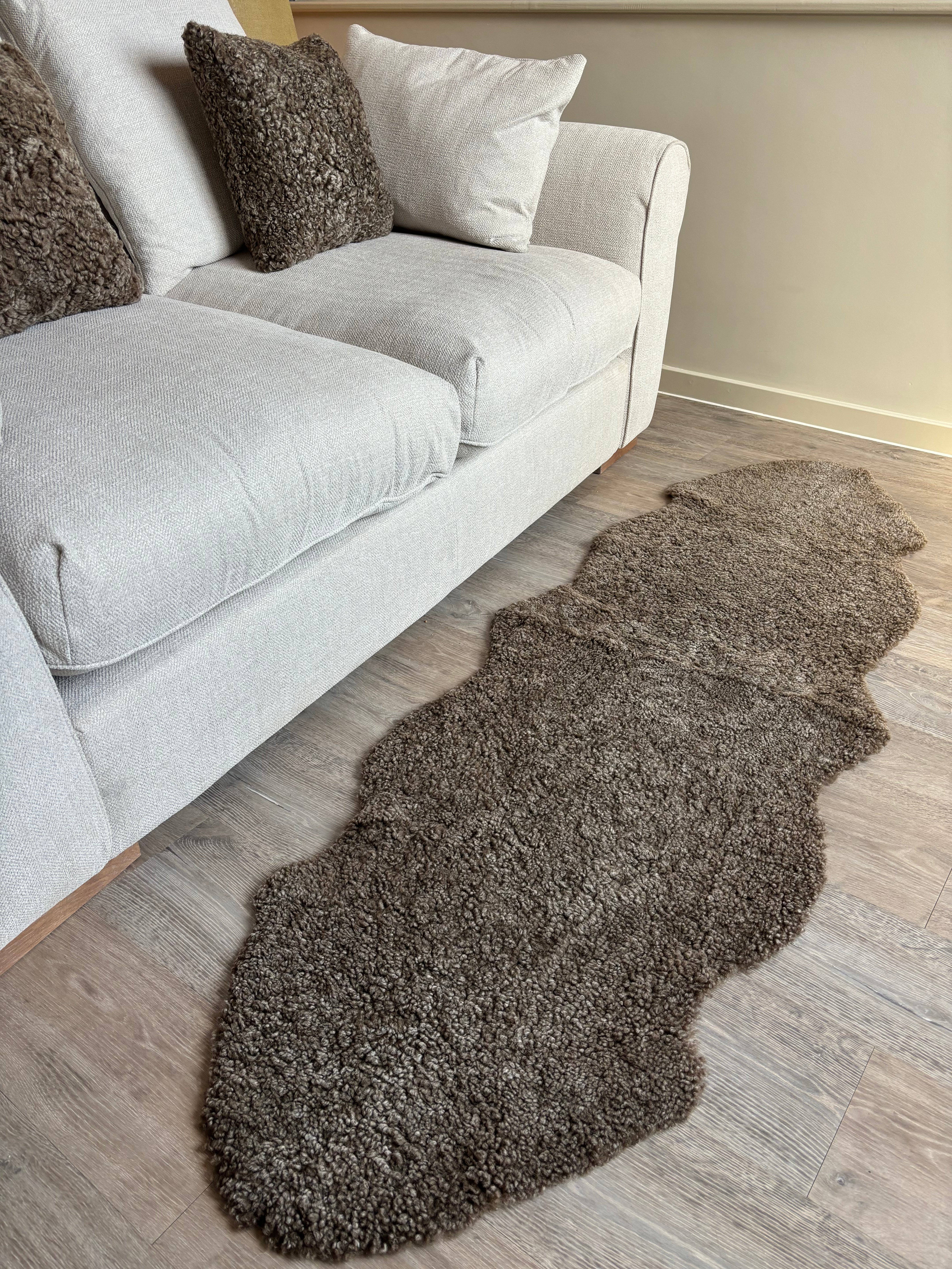 Chocolate Brown Double Bouclé Sheepskin