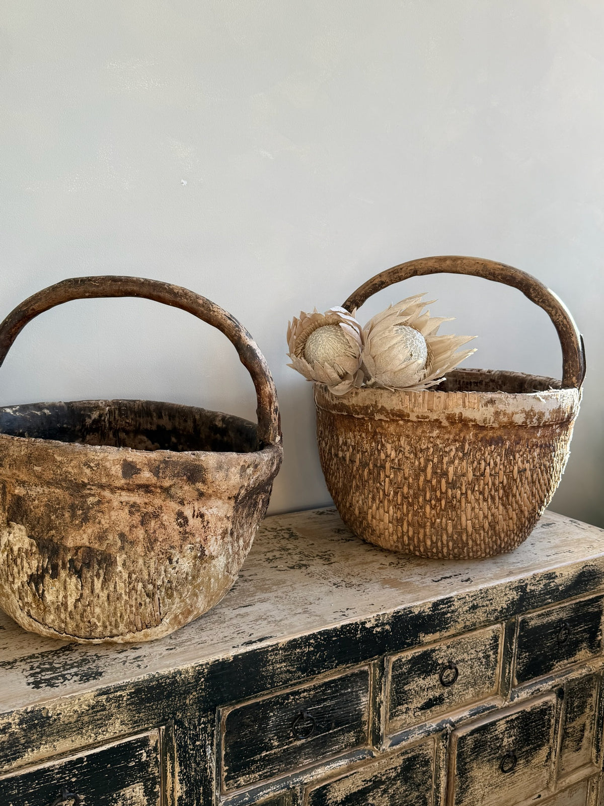 Antique Chinese Rice Basket