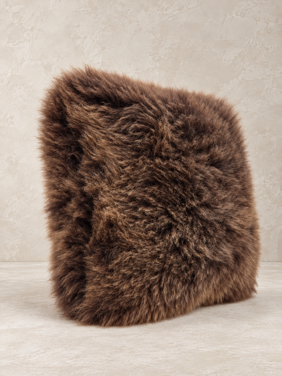 Rare Breed Natural Brown Sheepskin Cushion