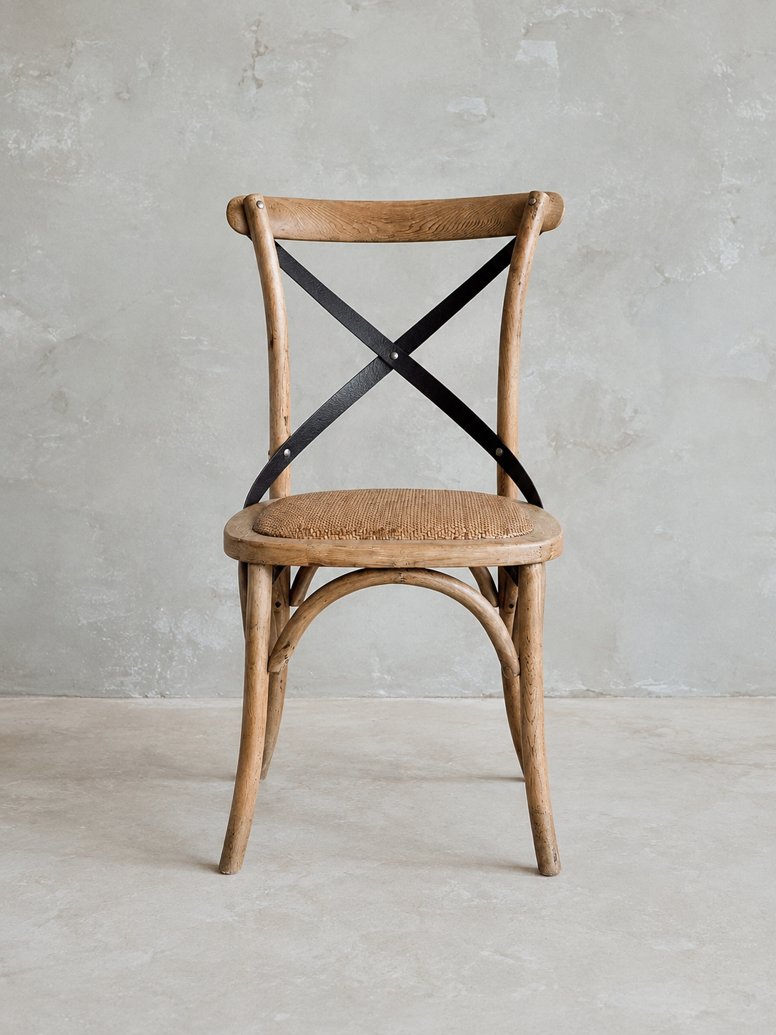 Oak Cross Back Chairs