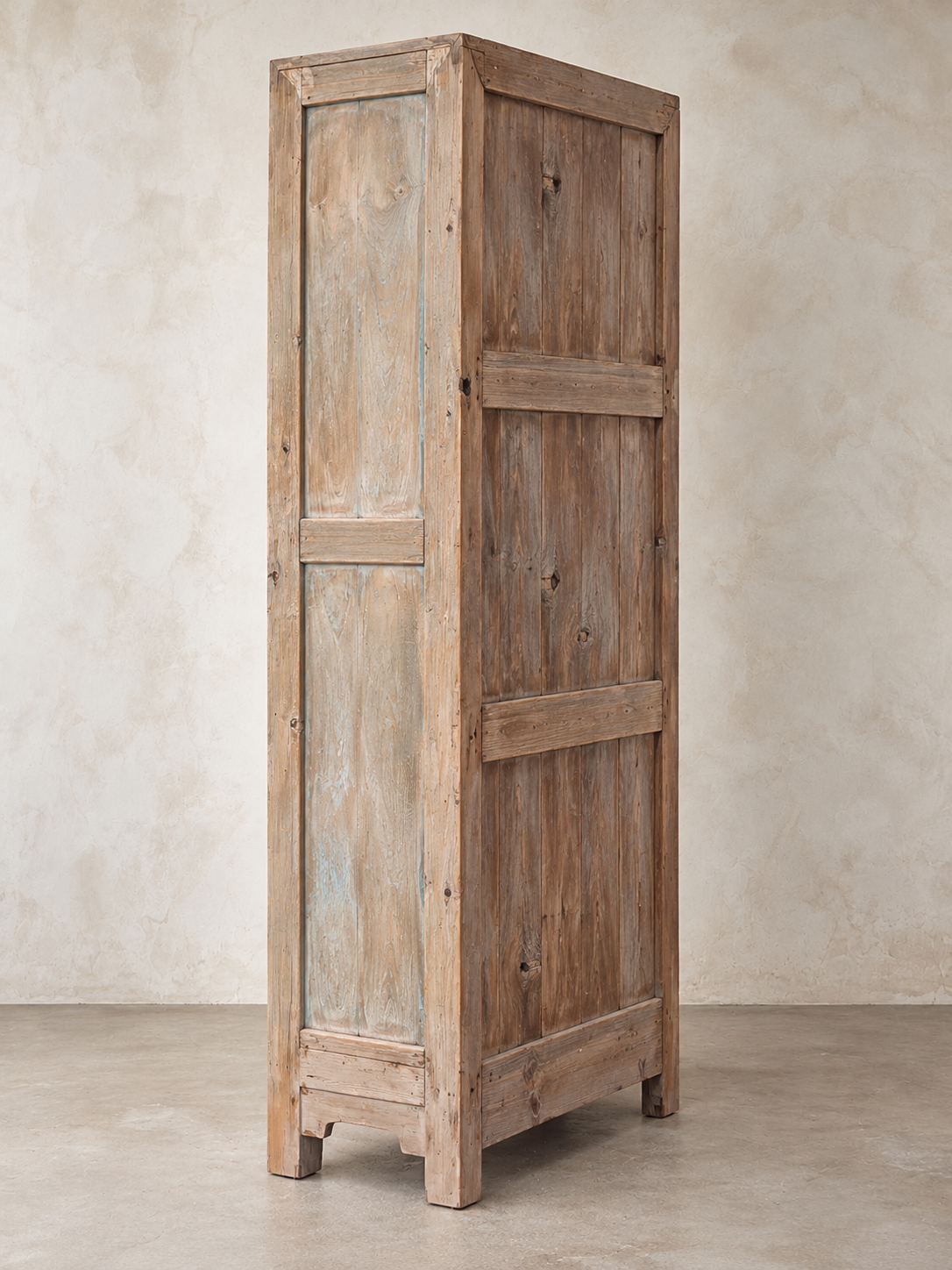 Distressed Cupboard with Original 19thC Screen Door