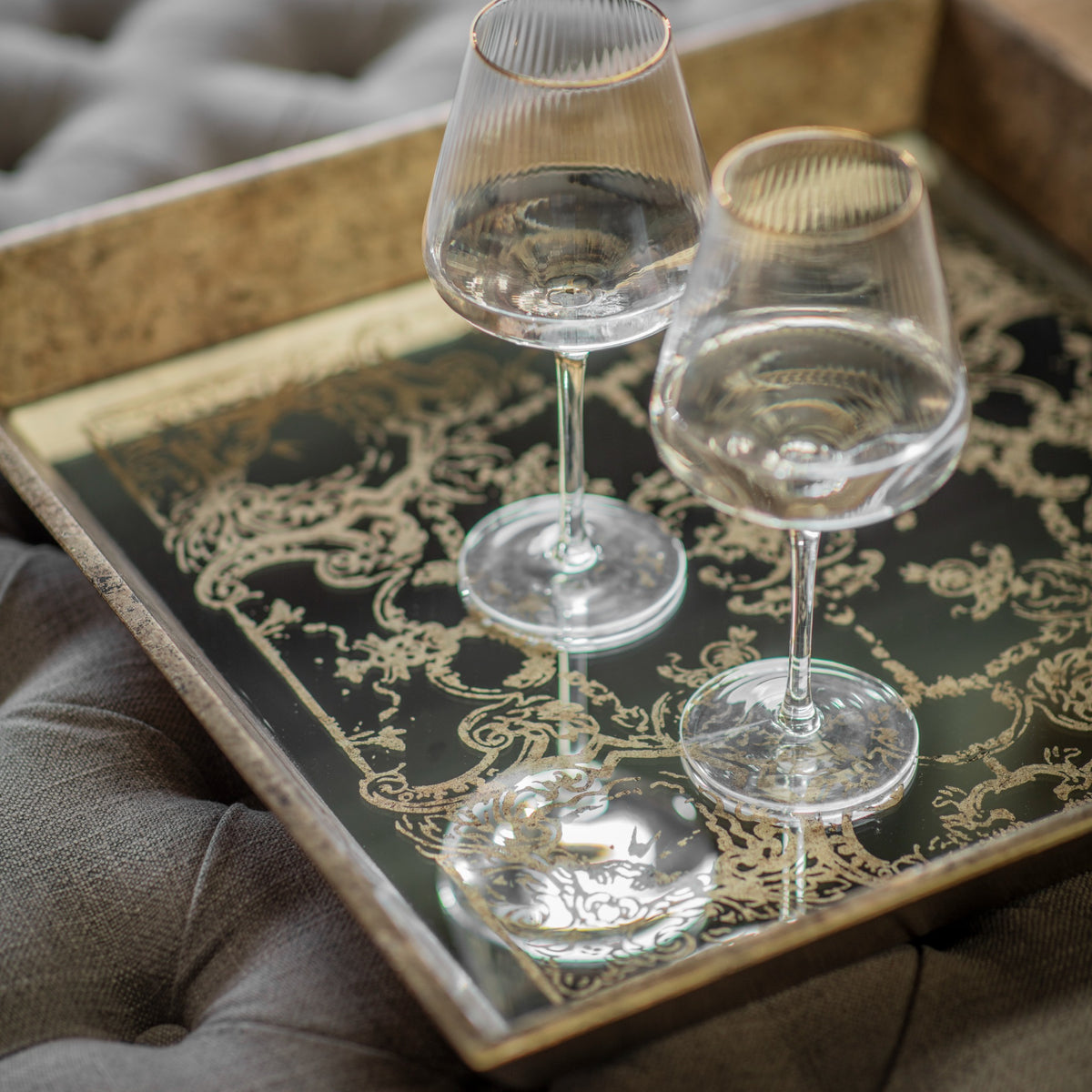 Waltham Square Mirrored Decorative Tray