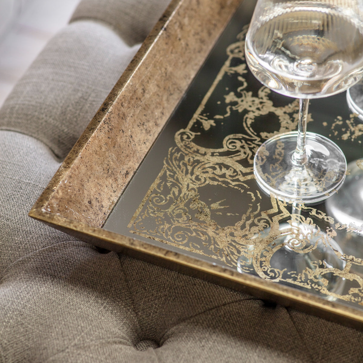 Waltham Square Mirrored Decorative Tray