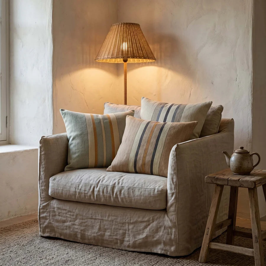 Loire Stripe Beige Cushion