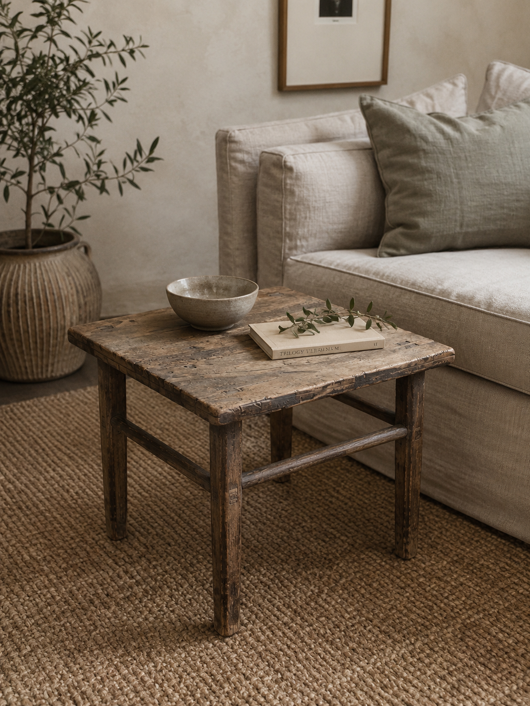 Vintage Elm Side Table
