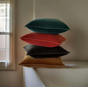 Charcoal Stonewashed Velvet Cushion