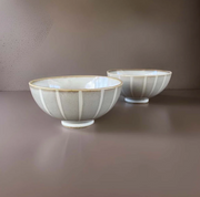Beige & Cream Stripe Bowl