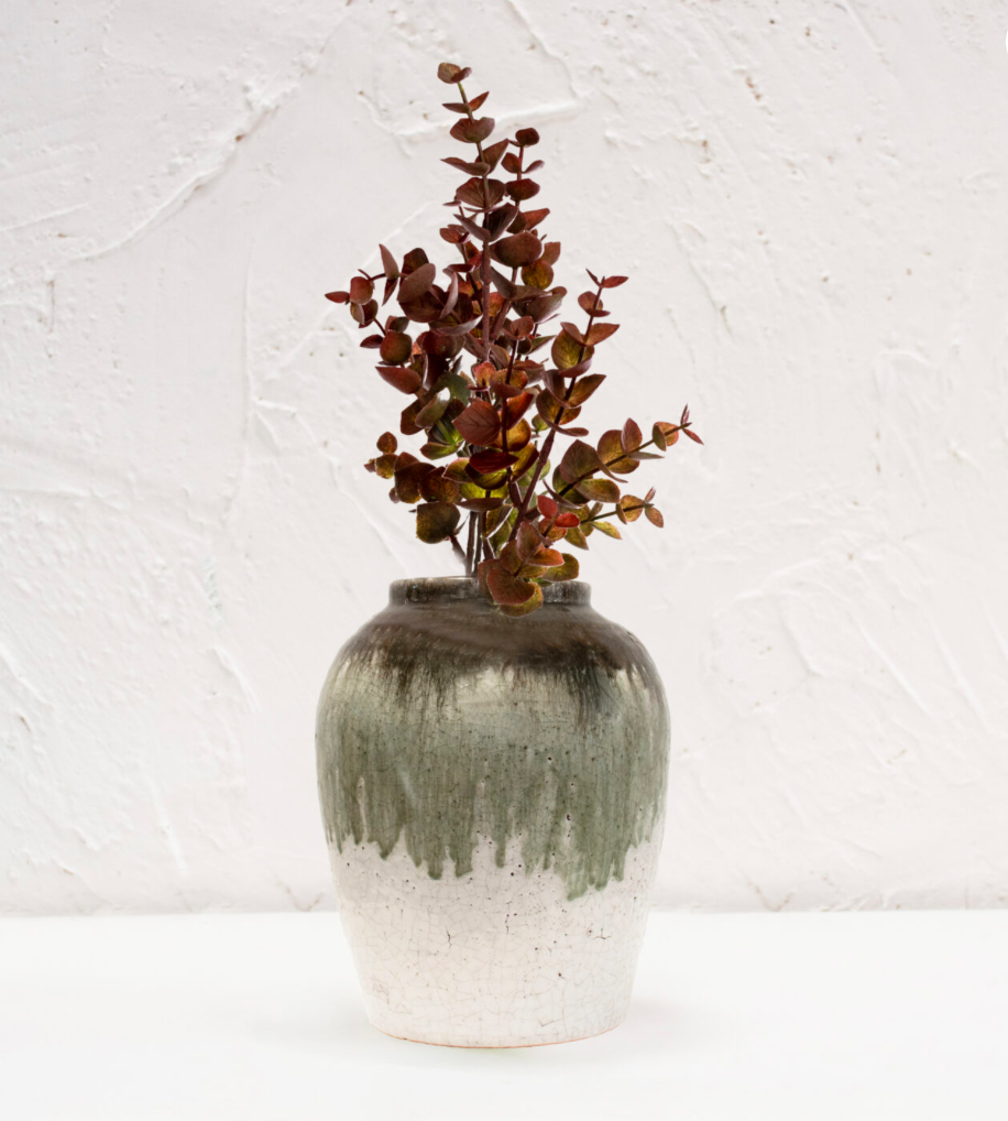 Dipped Crackle Glaze Vase Antheia