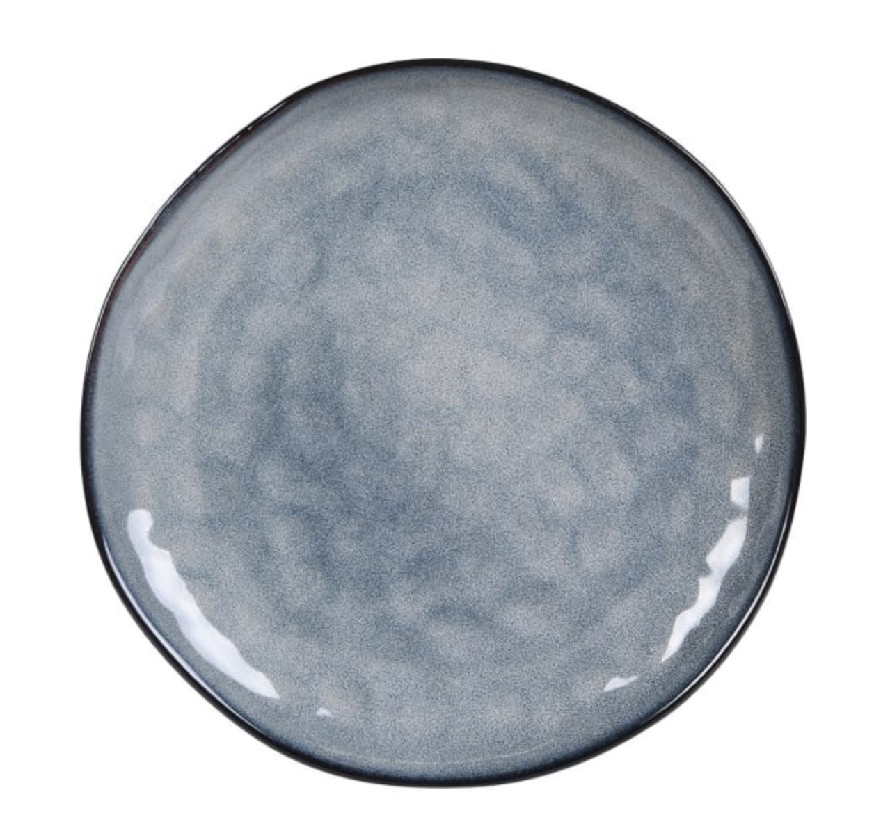 Blue Stoneware Dinner Plate Set of 4
