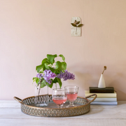 The Souk Round Tray Antiqued Gold