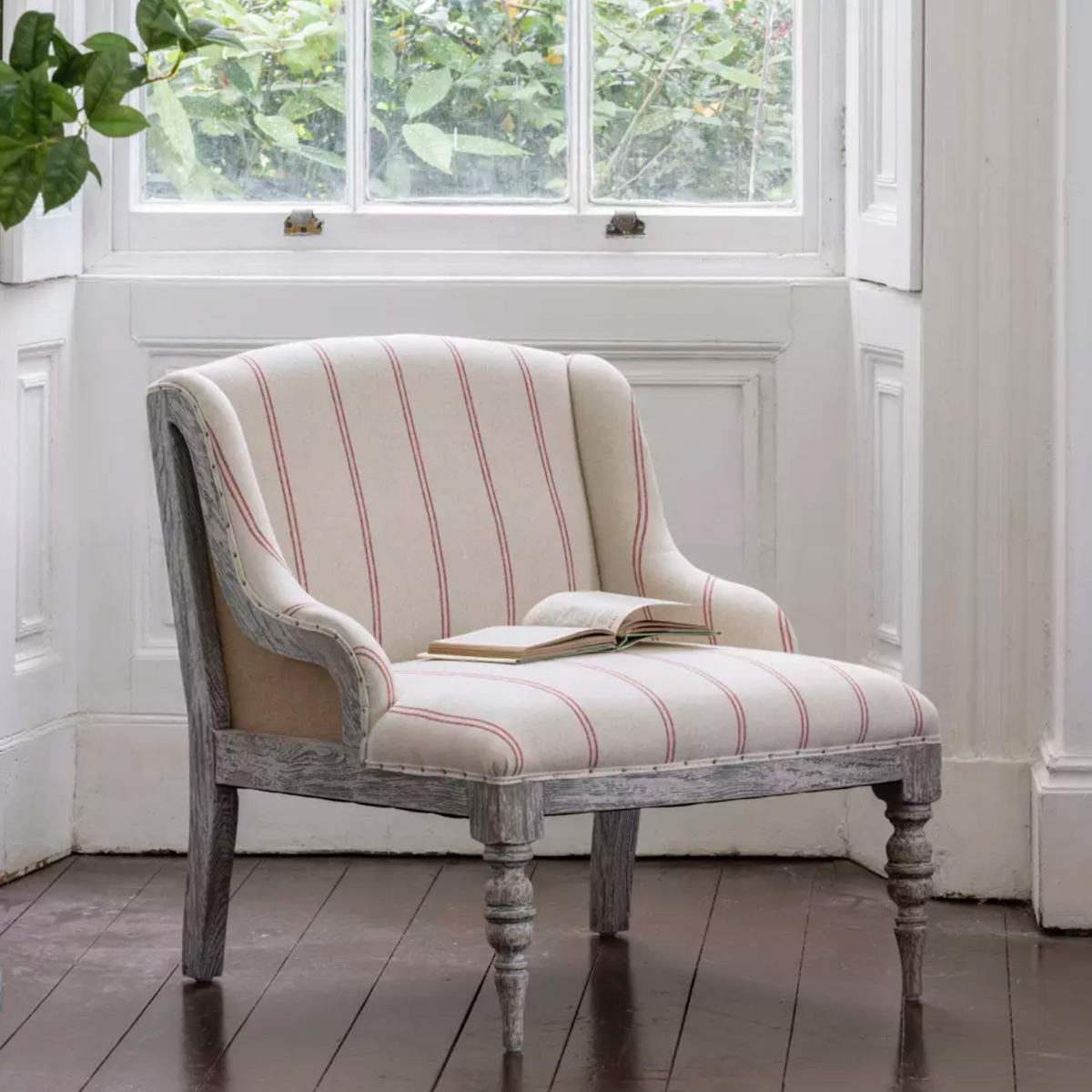 Marlborough Ticking Stripe Red Chair