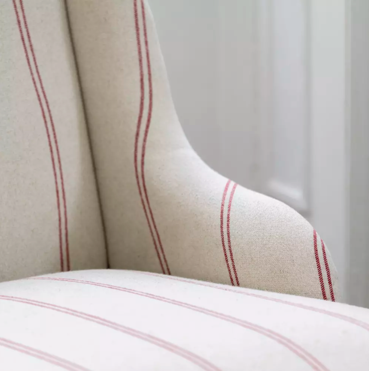 Marlborough Ticking Stripe Red Chair