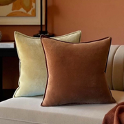 Brown Sugar Stonewashed Velvet Cushion