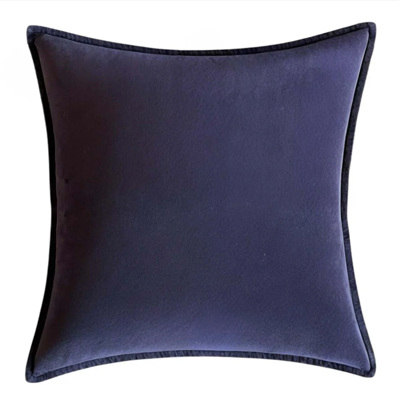 Deep Navy Stonewashed Velvet Cushion